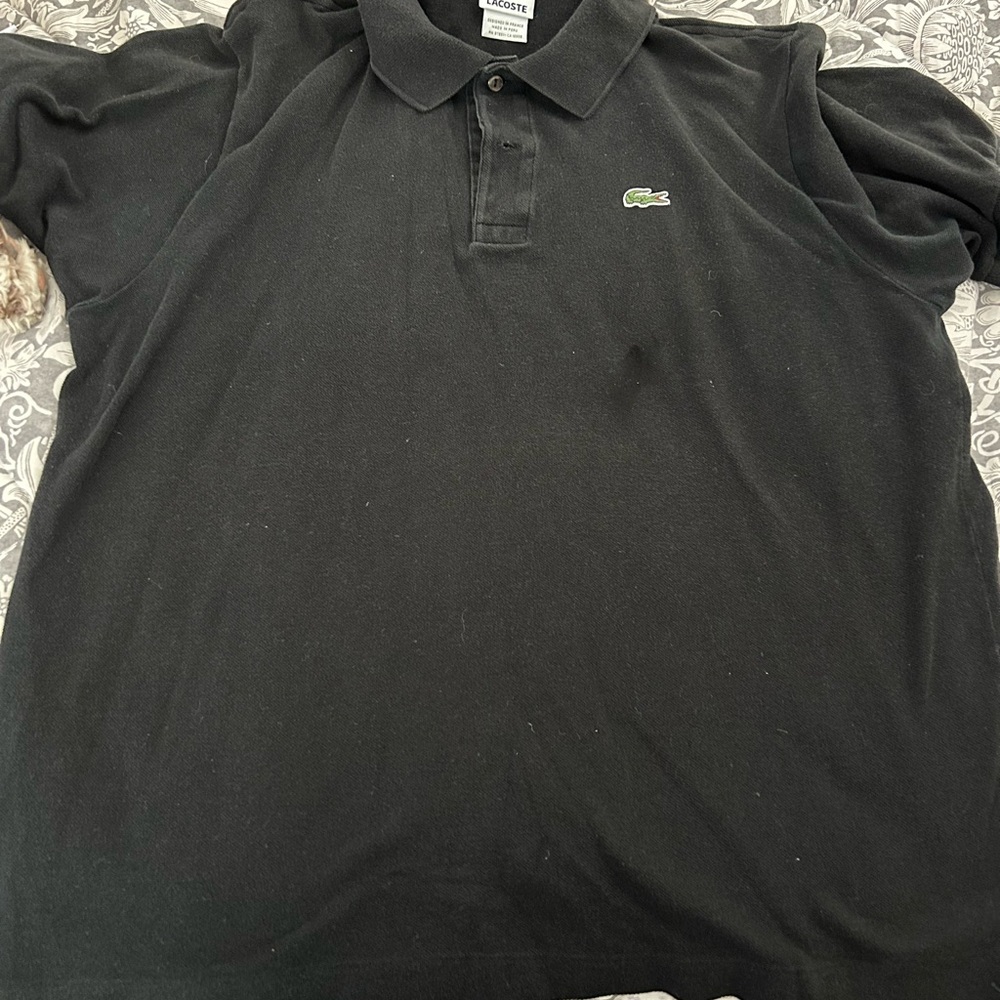 Lacoste Black Polo Shirt Classic Cotton Pique
